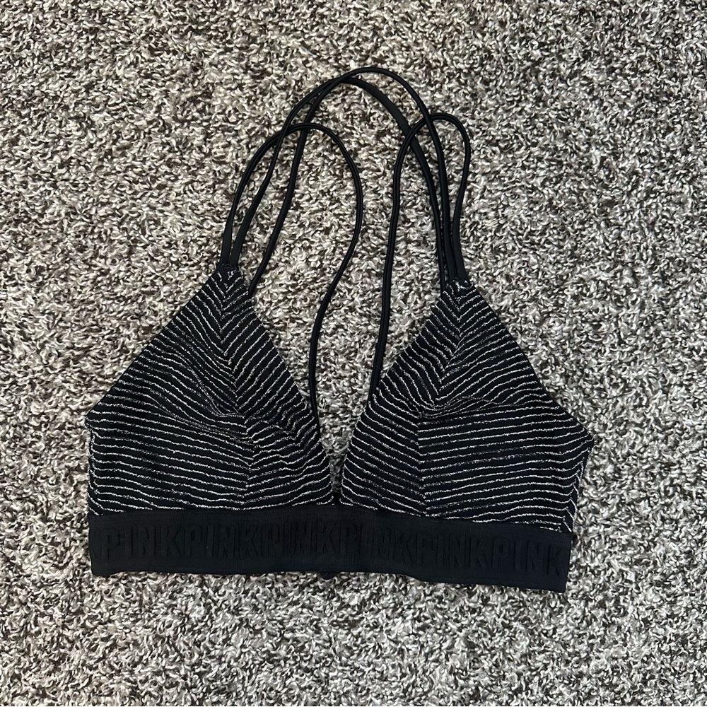 Black sparkling bralette by PINK